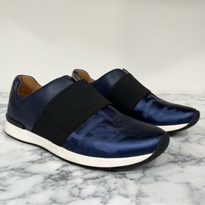 Vionic Cosmic Codie Camo Leather Comfort Shoes Slip On Blue Womens Size 9.5